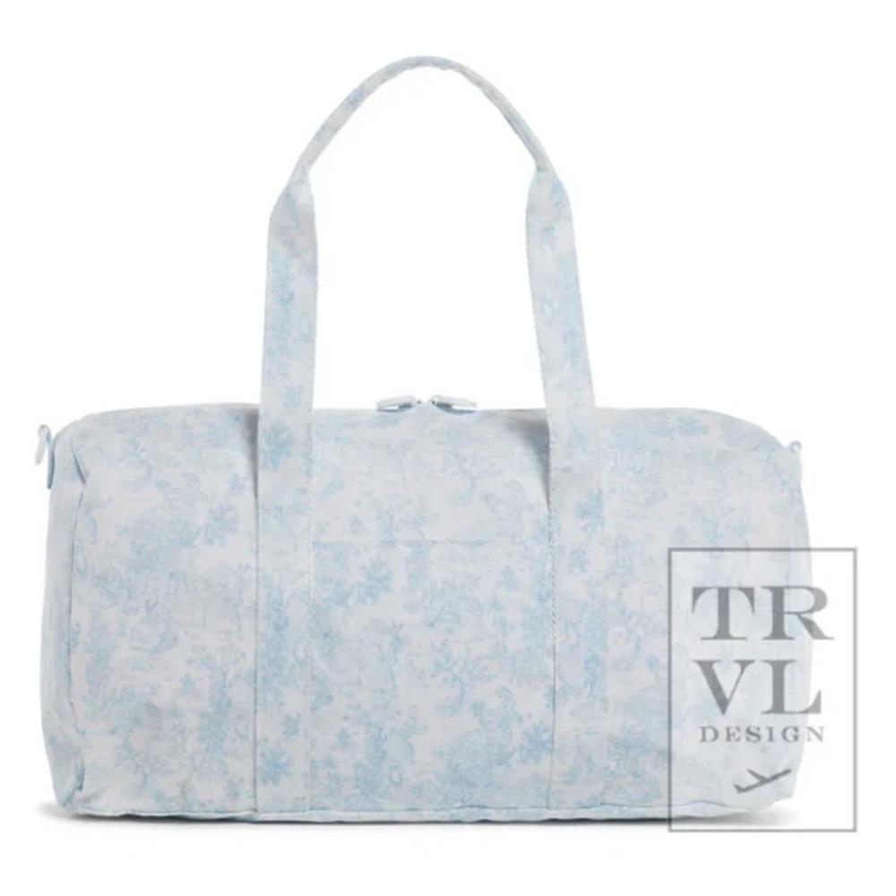 TRVL Design Blue Bunny Toile Weekender Duffle Bag